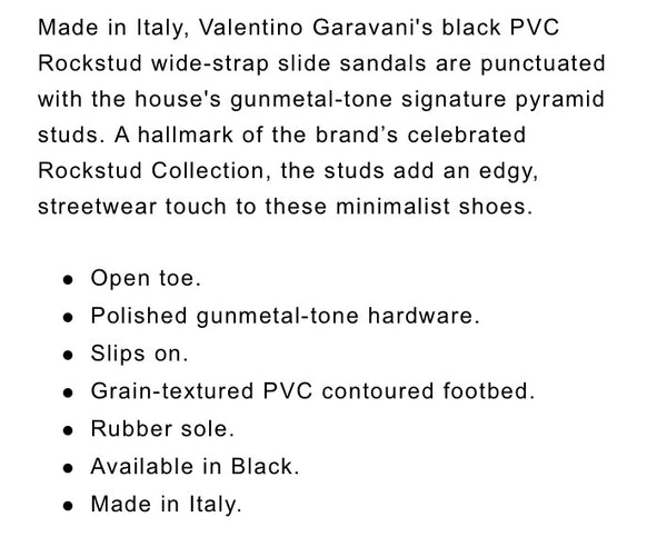VALENTINO GARAVANI Women's Rockstud Slide Sandals